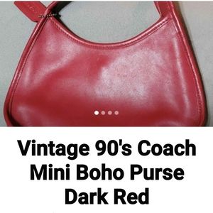 Coach Mini Boho Red purse 90's